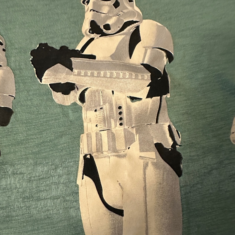 Gap x Star Wars turquoise T-Shirt with Stormtrooper graphic - Picture 4 of 10